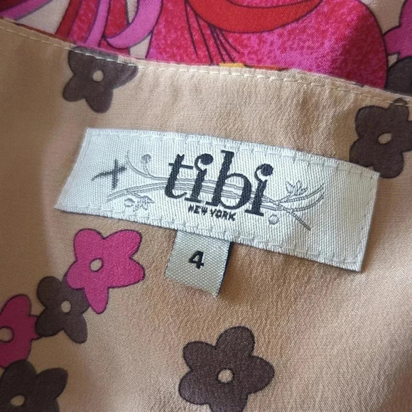 Tibi Silk Floral Mini Dress - Picture 6 of 6